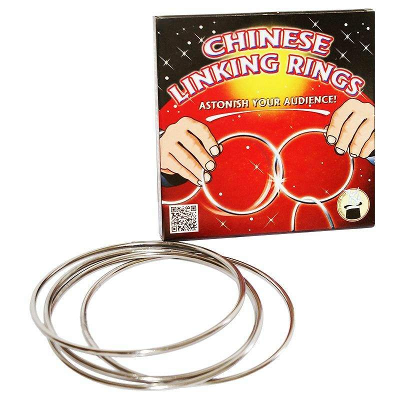 4X Chinesische Zauber Ringe Verbindung Ringe magnetisch Bühnentrick Partei Show 