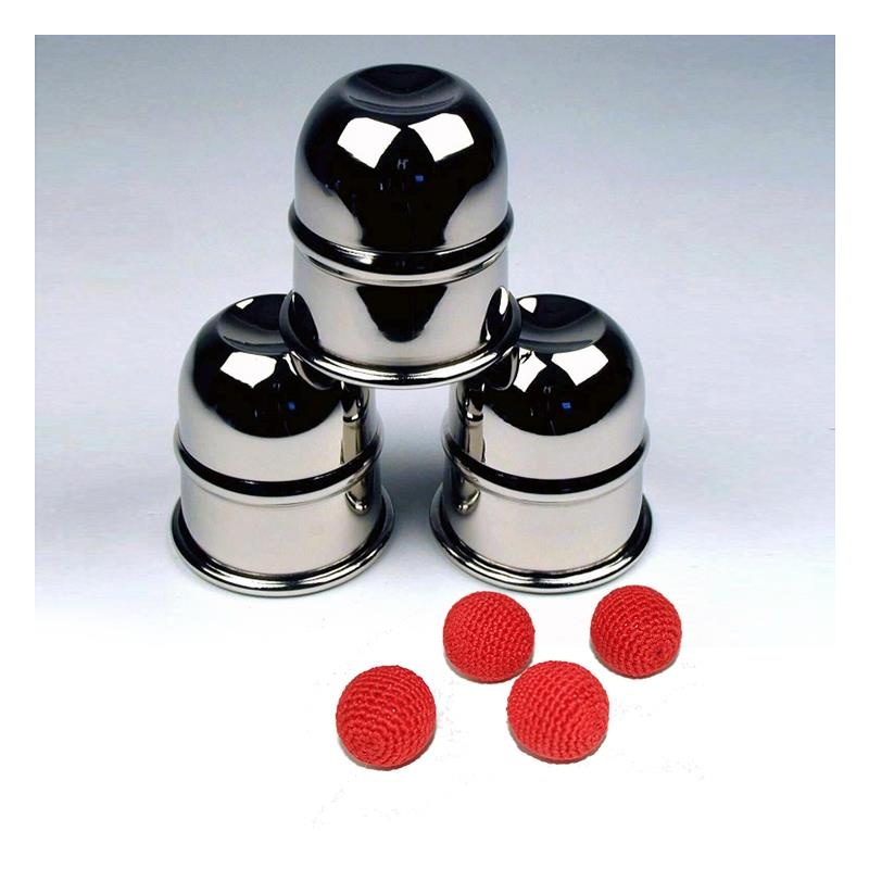 Becherspiel Professional (Nickel) inkl. 4 Bälle - Zaubertrick Zauberartikel Zaubertricks Becherspiel Professional (Nickel) inkl. 4 Bälle - Zaubertrick Zauberartikel Zaubertricks