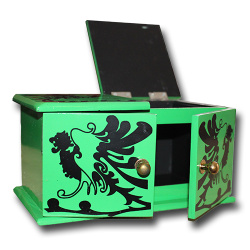 Green Die Box, Würfelkasten in Grün