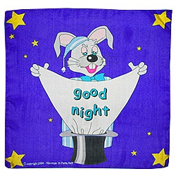 Good Night-Seidentuch (60x60cm)