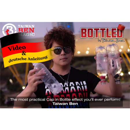 BOTTLED by Taiwan Ben, Cap in Bottle - Deckel in Flasche Roter Deckel, Cola