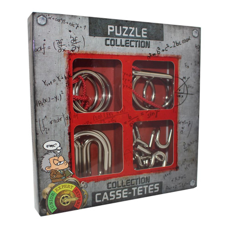 Metal Puzzle Collection Extrem, 4 Geduldspiele aus Metall in Geschenkbox