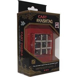 Cast Puzzle Hashtag - Zeitgemäßes Metallpuzzle in Geschenkverpackung