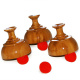 Wooden Cups and Balls - Indian Style, Becherspiel aus Holz