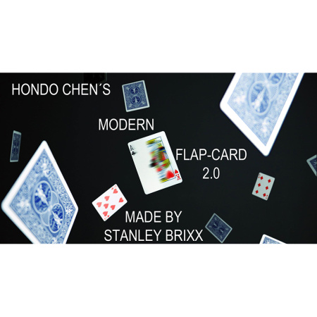 Modern Flap Card 2.0 by Hondo Chen & Stanley Brixx Blanko zu Karo Bube (Einfache Verwandlung, Bicycle Red Rider Back)